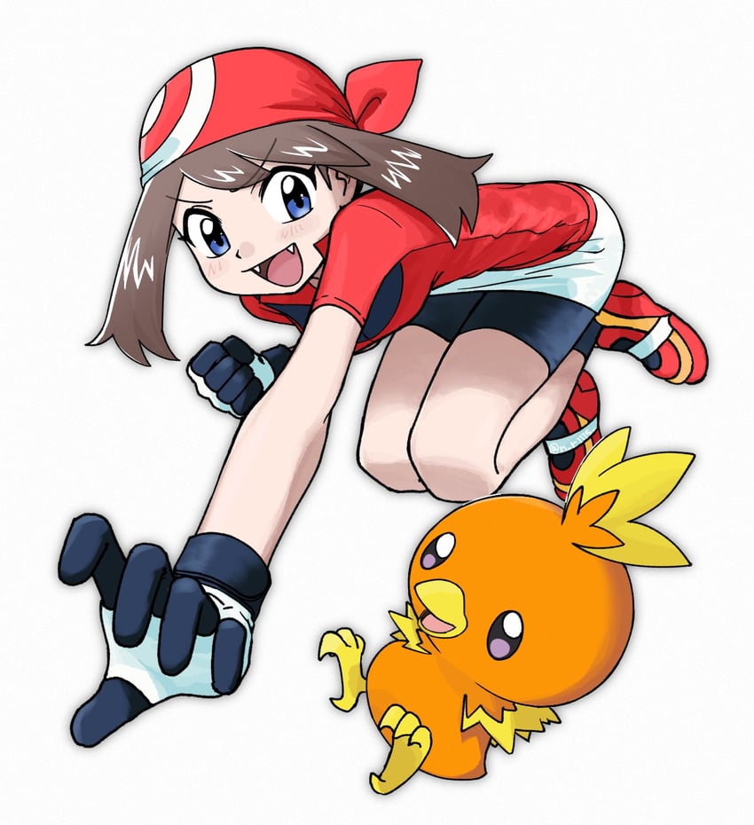 may and torchic (pokemon and 1 more) drawn by n_r1115