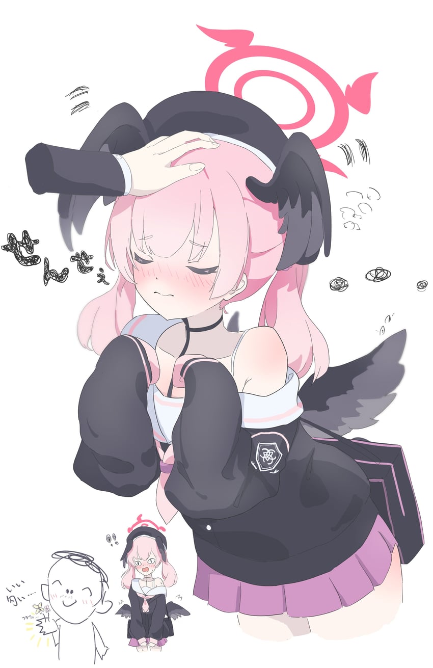 sensei, doodle sensei, and koharu (blue archive) drawn by yukisumomol3