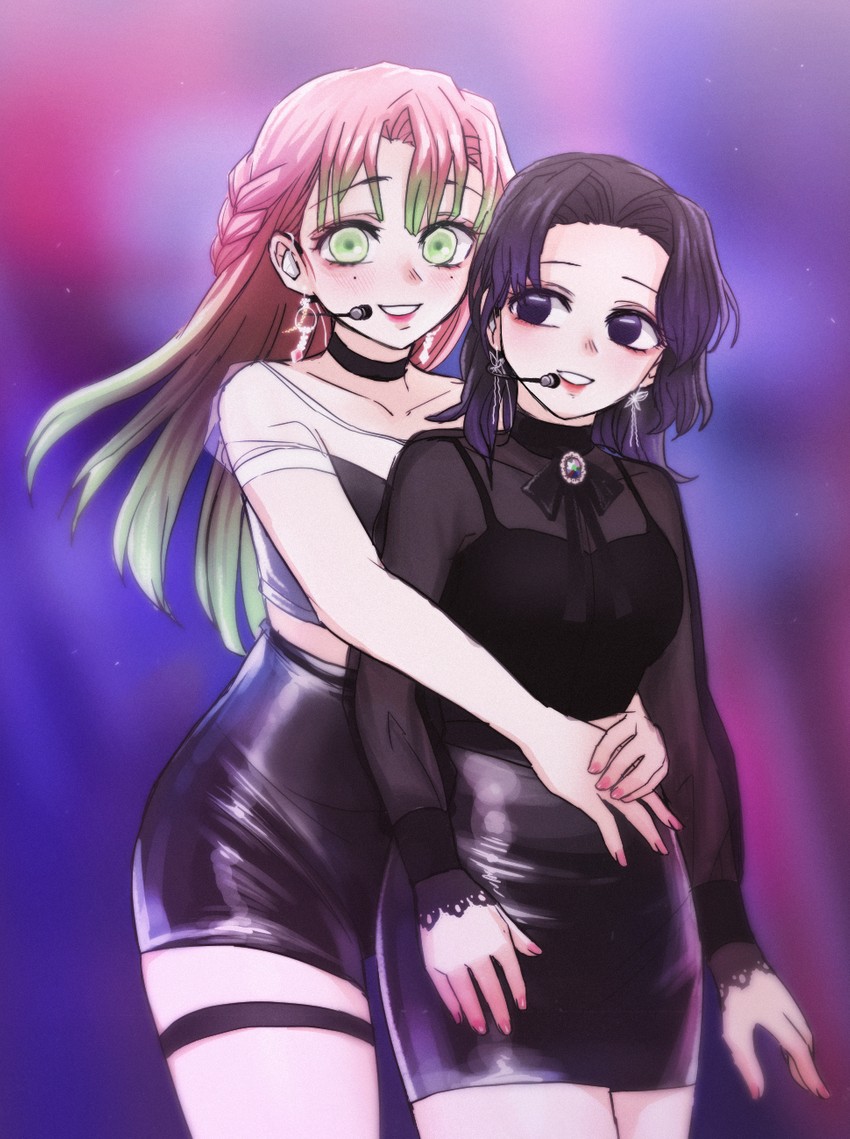 kochou shinobu and kanroji mitsuri (kimetsu no yaiba) drawn by tore_(user_ytex8885)