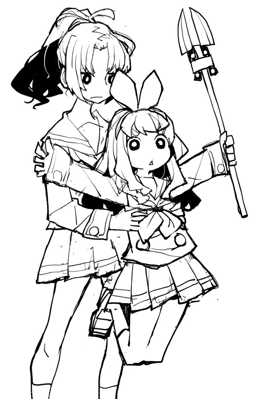 nakagawa natsuki and yoshikawa yuuko (hibike! euphonium) drawn by dowman_sayman