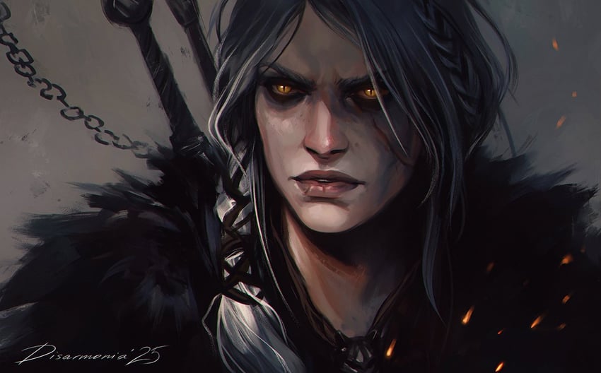 ciri (the witcher and 1 more) drawn by disarmoni_art