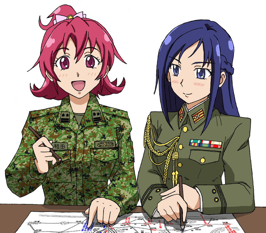 hishikawa rikka and aida mana (precure and 1 more) drawn by crapgame
