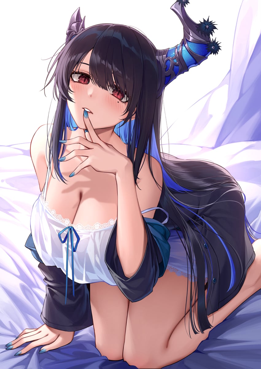 nerissa ravencroft (hololive and 1 more) drawn by curry_bowl