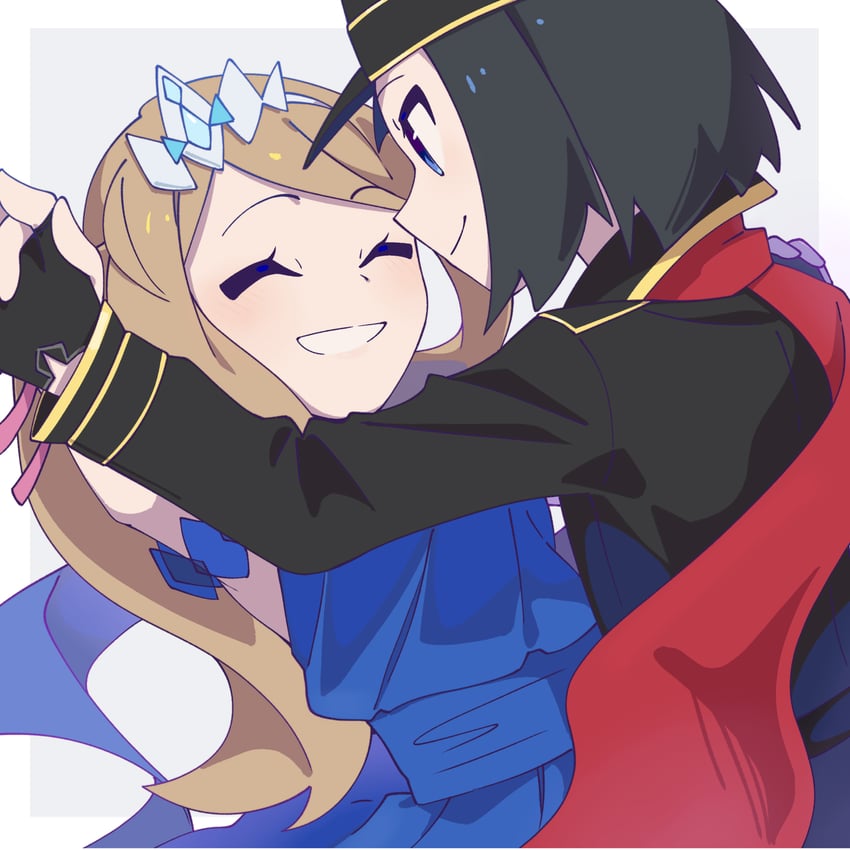 serena and calem (pokemon and 1 more) drawn by omochi_(omotimotittona3)