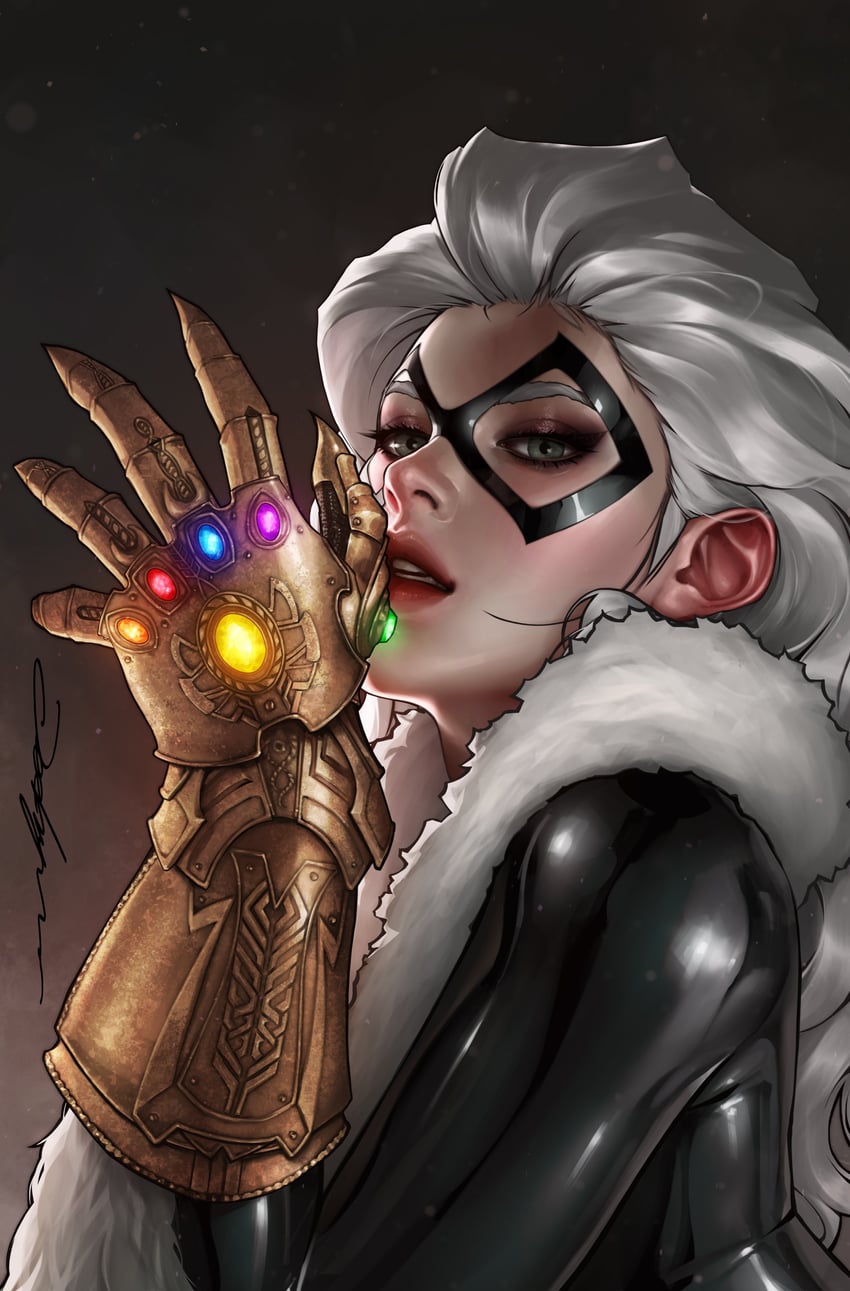 black cat and felicia hardy (marvel and 4 more) drawn by jee-hyung_lee