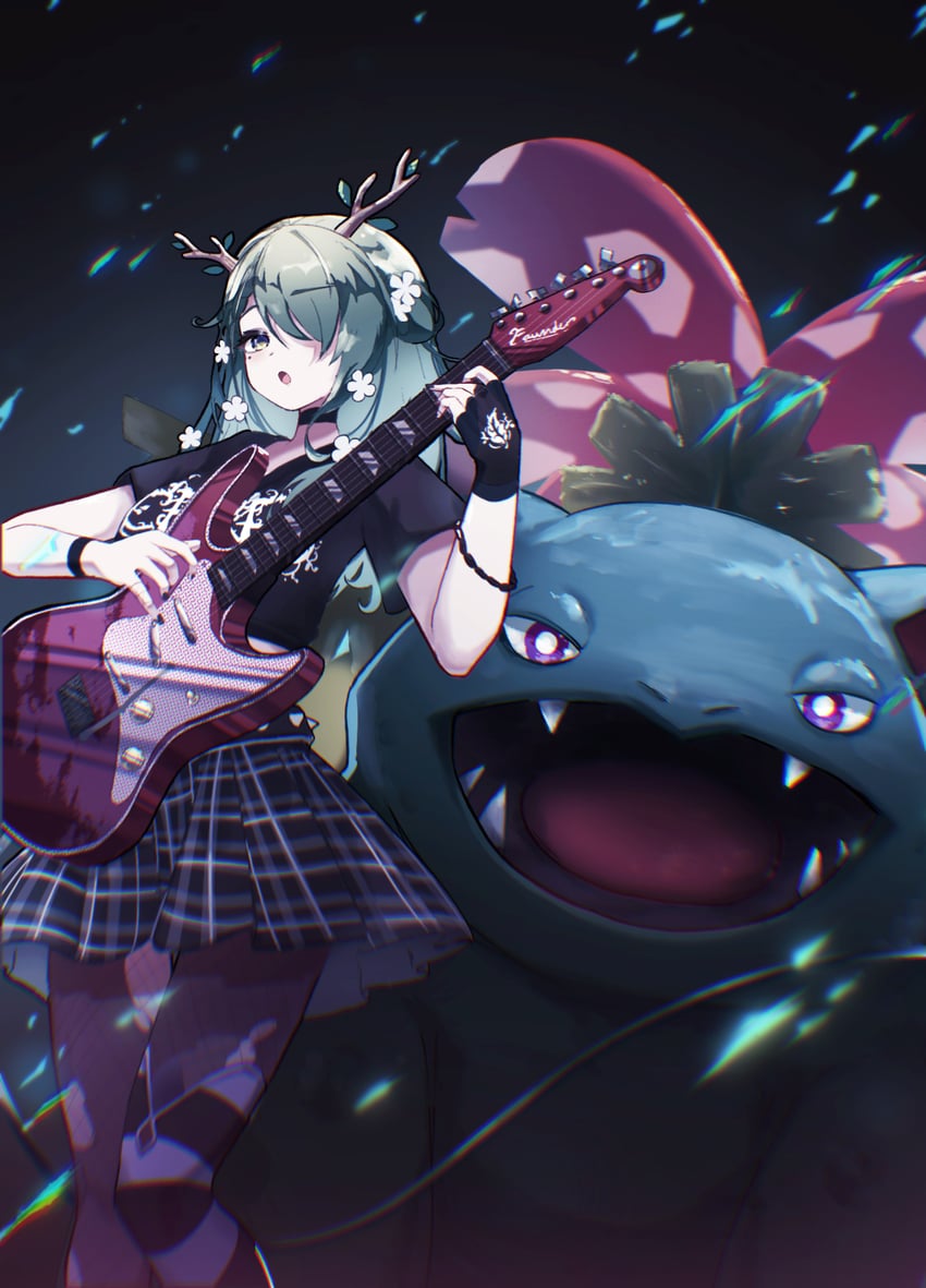 ceres fauna and venusaur (pokemon and 2 more) drawn by taiyo_sketches