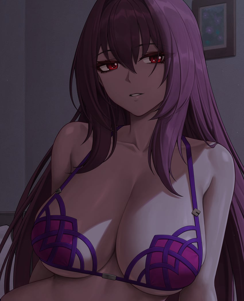 scathach (fate and 1 more) drawn by zaphn
