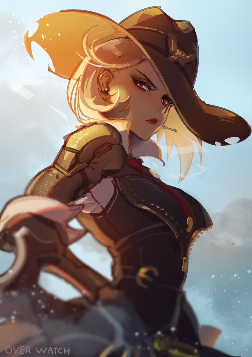 ashe (overwatch and 1 more) drawn by sai_ichirou