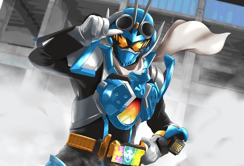 kamen rider gotchard (kamen rider and 1 more) drawn by miyabi_(037)