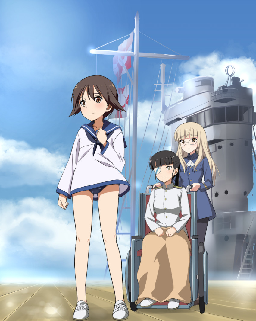 miyafuji yoshika, perrine h. clostermann, and sakamoto mio (world witches series and 1 more) drawn by kaneko_(novram58)