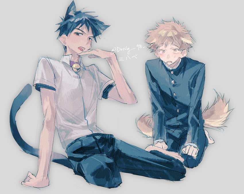 mihashi ren and abe takaya (ookiku furikabutte) drawn by dong_98