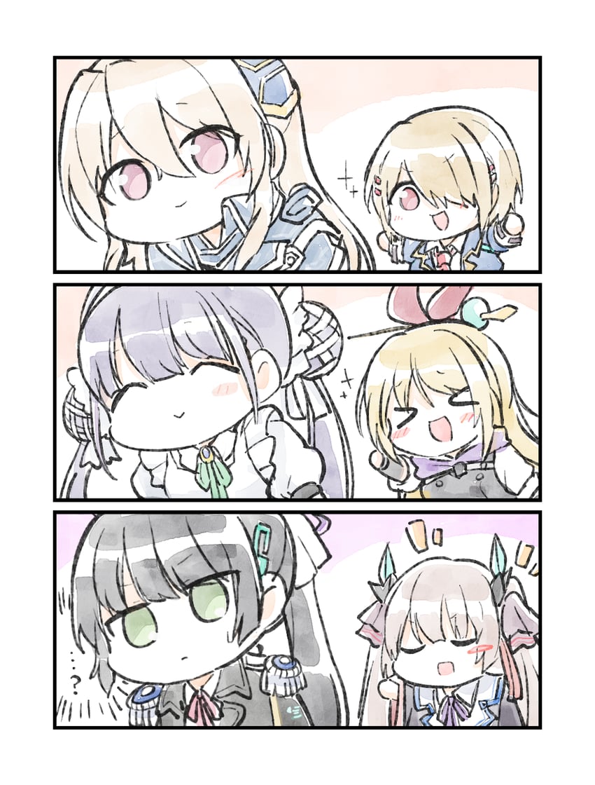 kayamori ruka, shirakawa yuina, satsuki mari, kanzaki adelheid, natsume inori, and 1 more (heaven burns red) drawn by opi