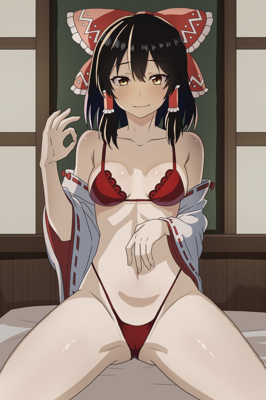 hakurei reimu (touhou) drawn by morikawa_(morikawa-no2)