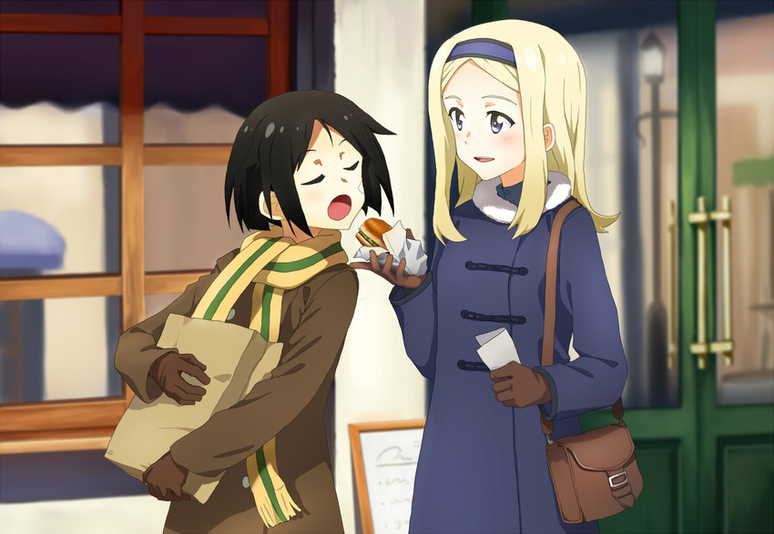 kanno naoe and aleksandra i. pokryshkin (world witches series and 1 more) drawn by shiratama_(hockey)