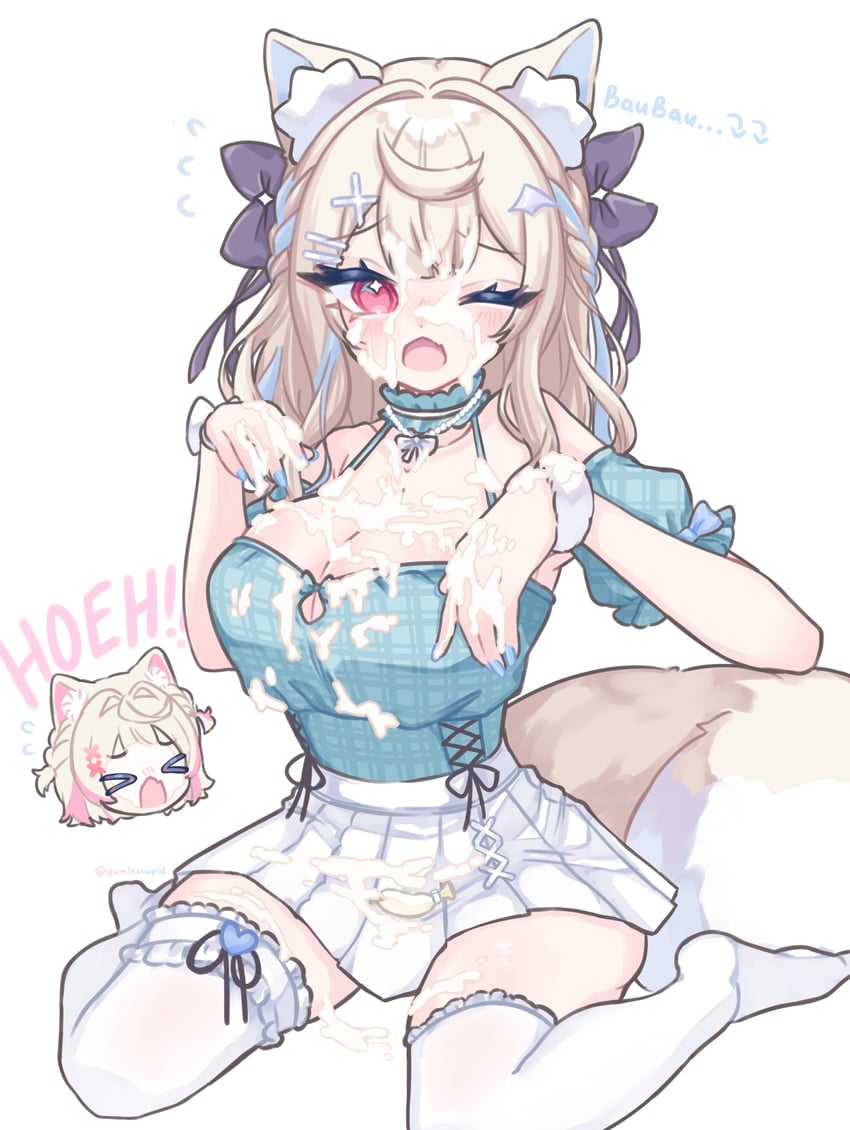 fuwawa abyssgard and mococo abyssgard (hololive and 1 more) drawn by yamiescupid