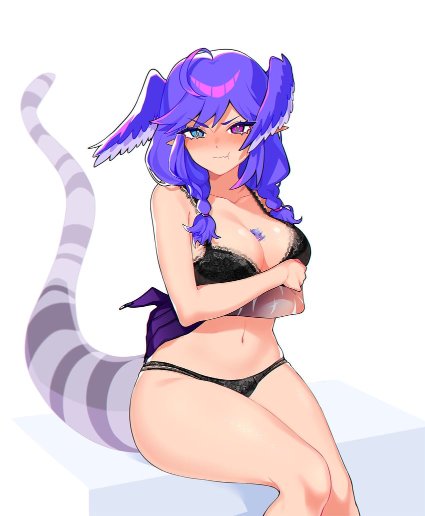 selen tatsuki and dragoon (nijisanji and 1 more) drawn by savi_(byakushimc)