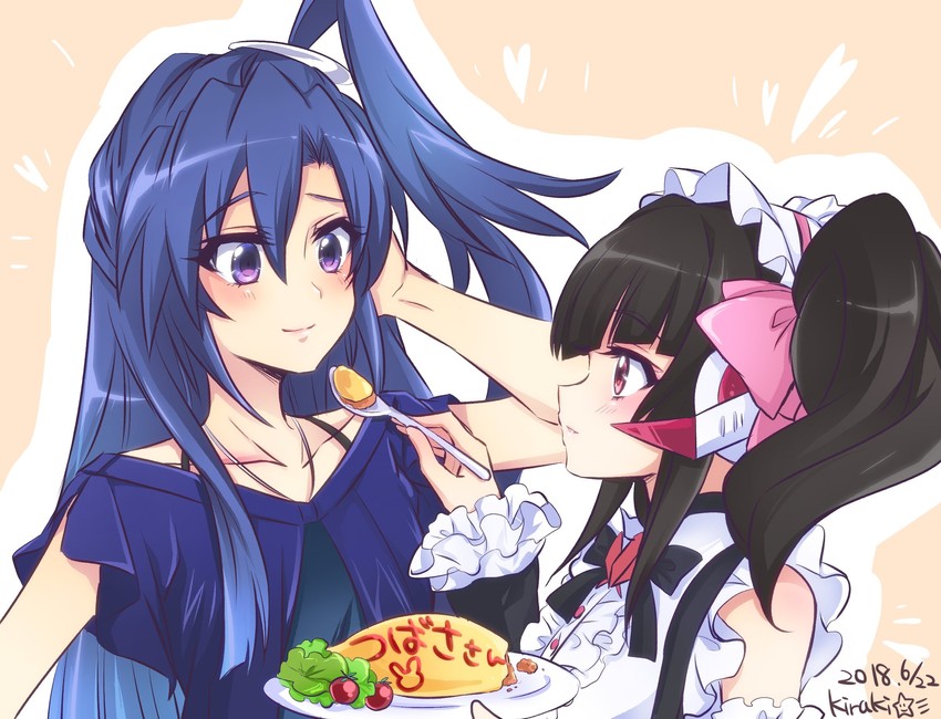 tsukuyomi shirabe and kazanari tsubasa (senki zesshou symphogear and 1 more) drawn by kiraki