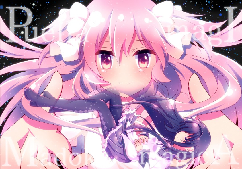 akemi homura, kaname madoka, and ultimate madoka (mahou shoujo madoka magica) drawn by urara_(sumairuclover)