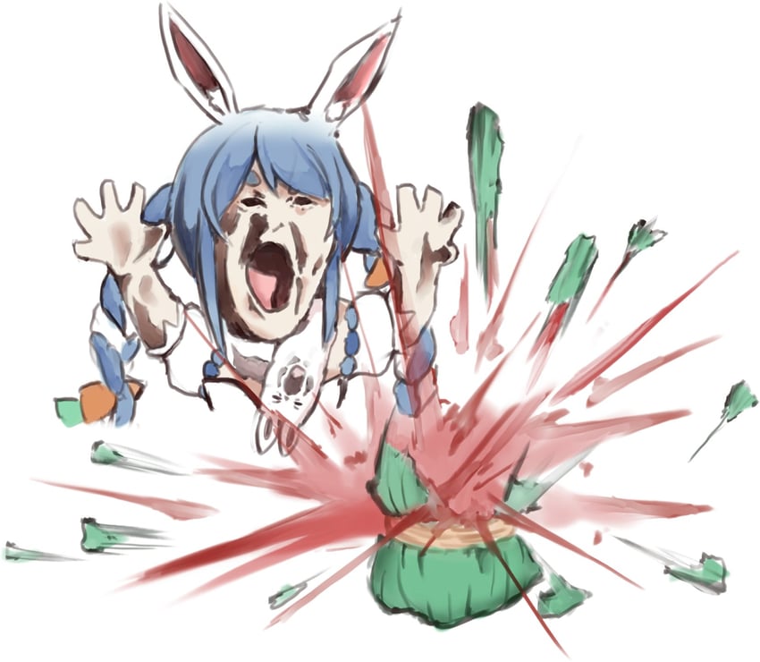 usada pekora and don-chan (hololive) drawn by frostyjeiik