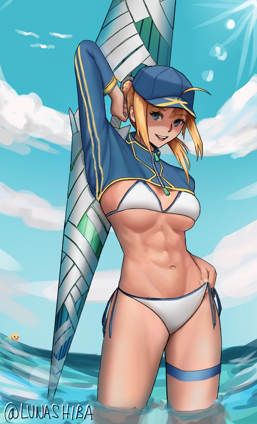 artoria pendragon and mysterious heroine xx (fate and 1 more) drawn by lunashiba