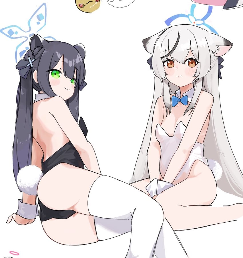 kokona and shun (blue archive) drawn by goreinu_white