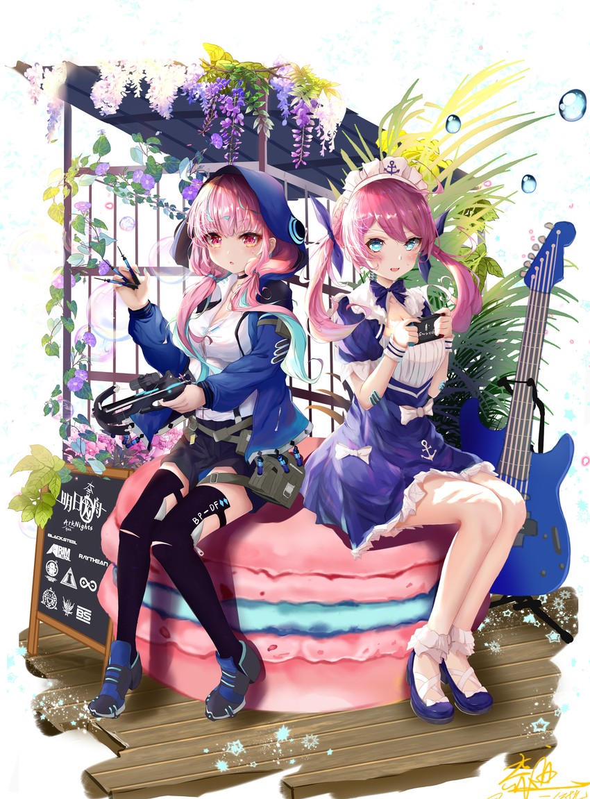 minato aqua and blue poison (hololive and 1 more) drawn by 60yifenzhi1deqiji
