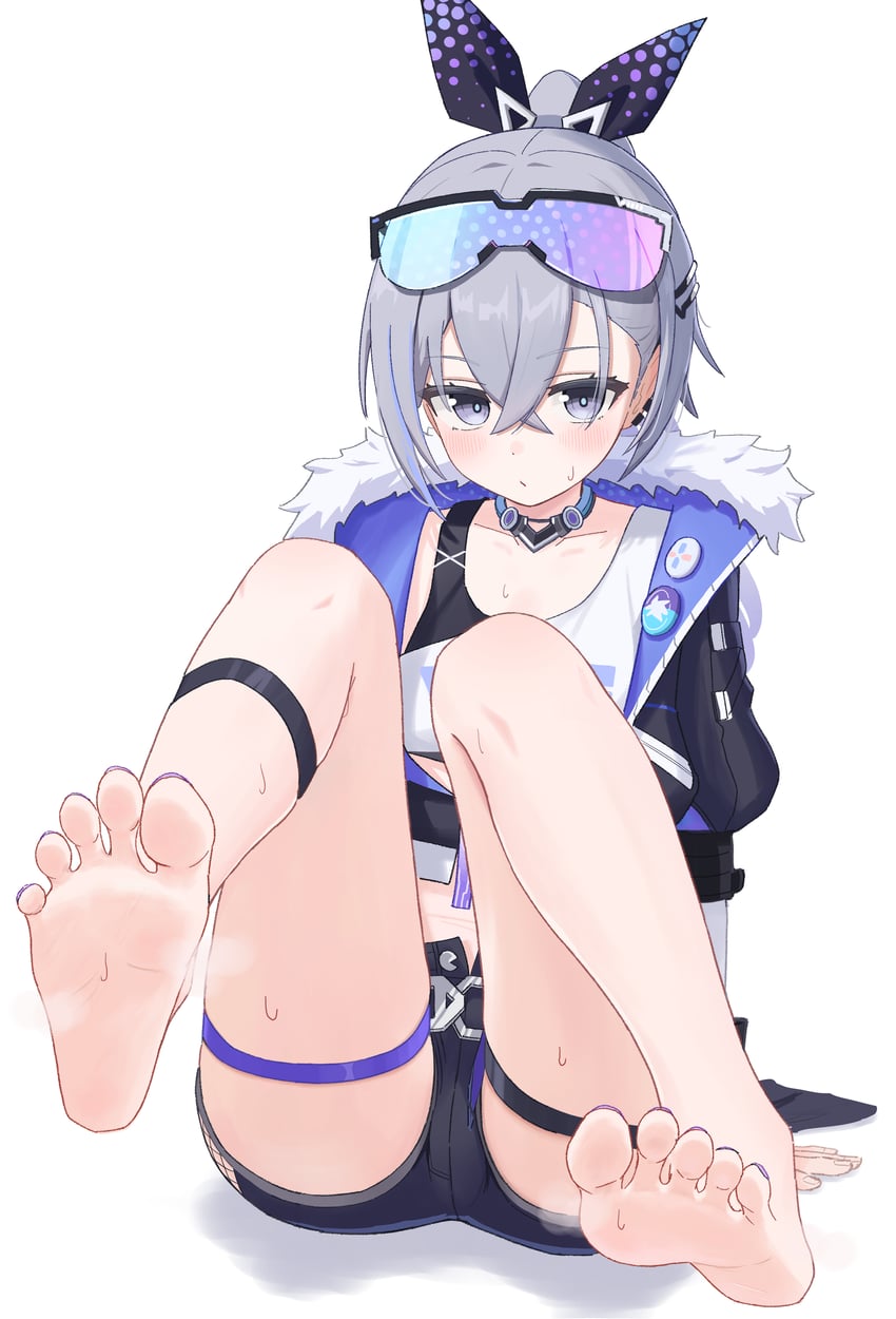 silver wolf (honkai and 1 more) drawn by porty_ramram