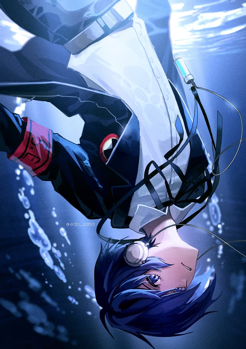 yuuki makoto (persona and 2 more) drawn by edo-sama