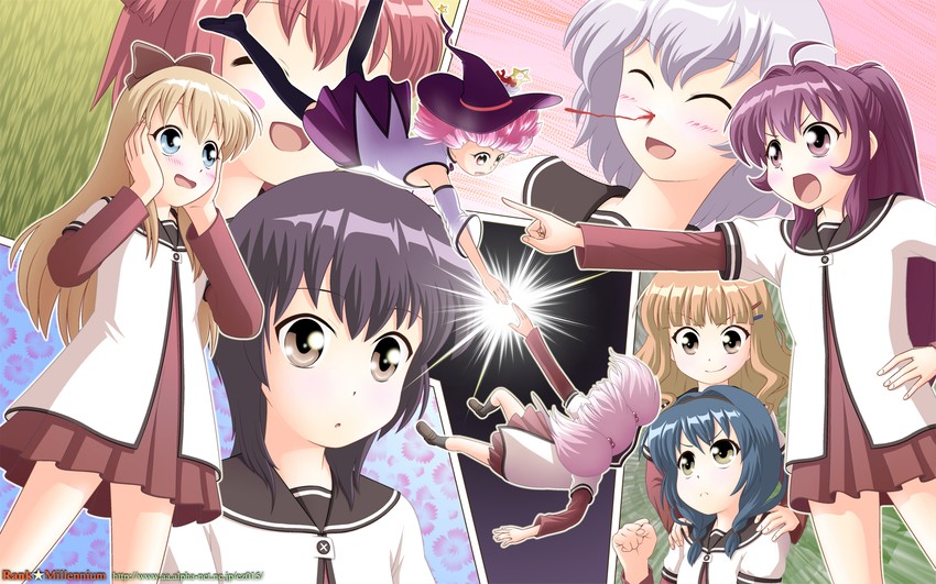 toshinou kyouko, akaza akari, funami yui, yoshikawa chinatsu, oomuro sakurako, and 4 more (yuruyuri) drawn by paco_2