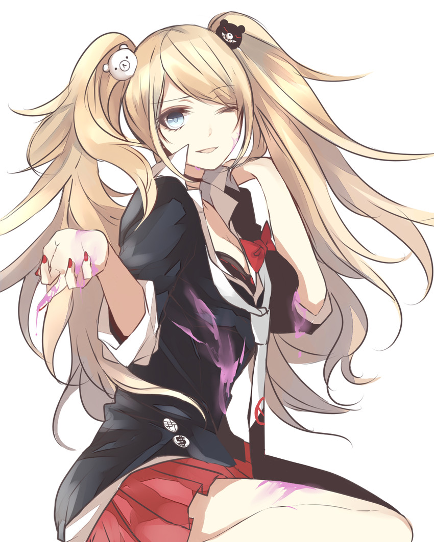 enoshima junko (danganronpa and 1 more) drawn by haru_(haru2079)
