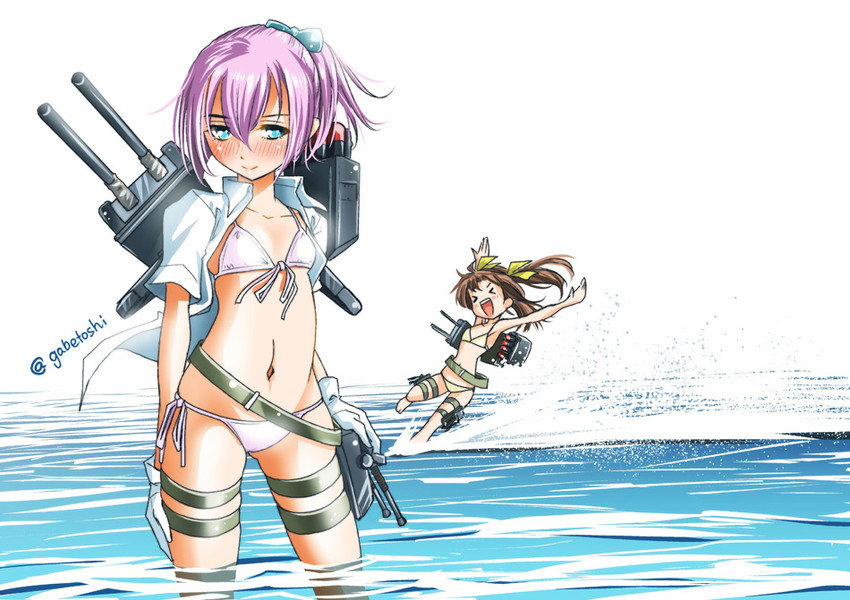 shiranui and kagerou (kantai collection) drawn by sogabe_toshinori
