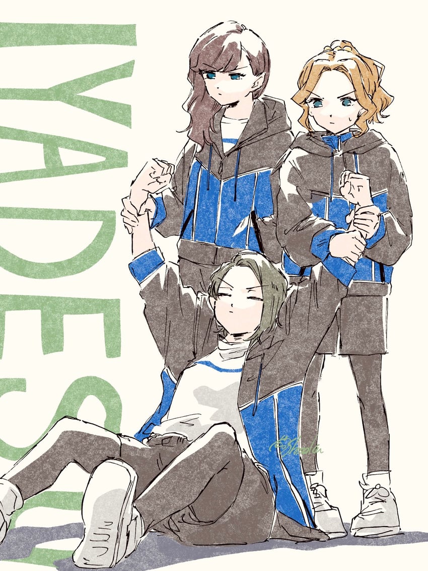 yanagi koharu, minase suzu, and honami hisame (shoujo kageki revue starlight) drawn by shozoku