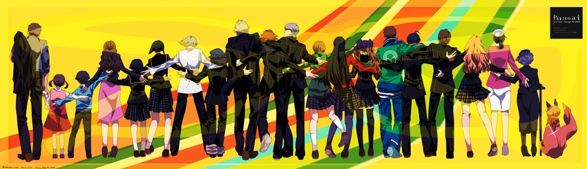 narukami yu, shirogane naoto, satonaka chie, kujikawa rise, amagi yukiko, and 16 more (persona and 2 more) drawn by siroco