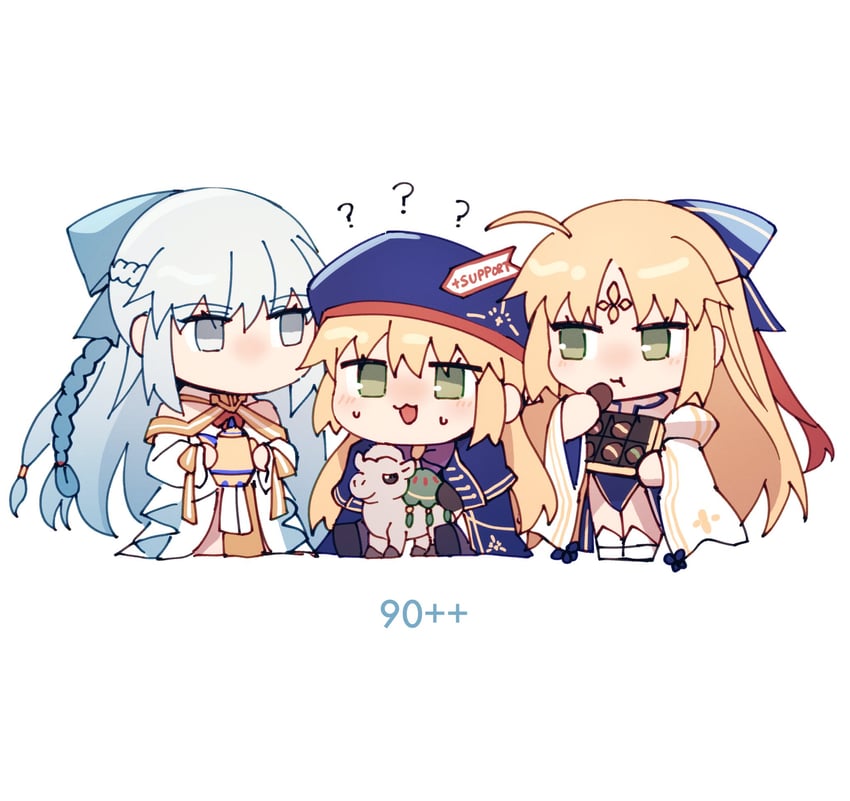 artoria pendragon, morgan le fay, and artoria caster (fate and 1 more) drawn by yamano_udumi