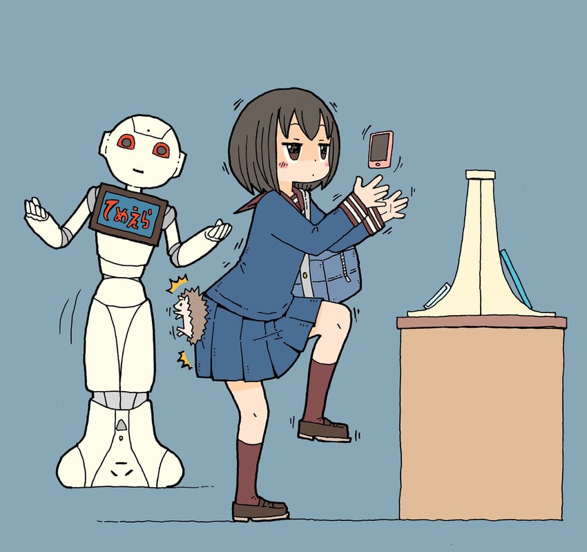 chiba yuzuki and pepper (original and 1 more) drawn by yukimoto_shuuji_(gurigura)