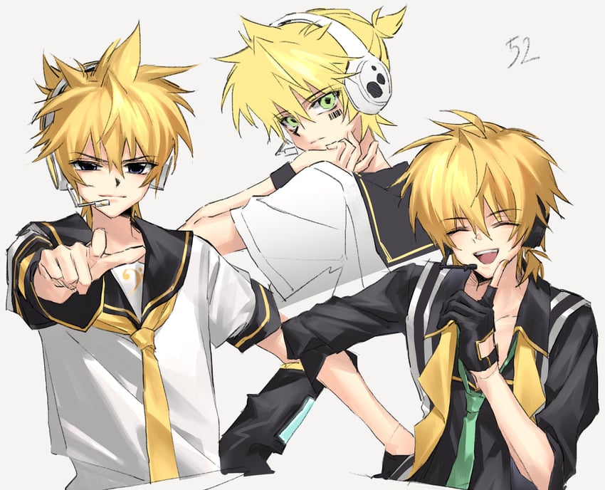 kagamine len (vocaloid and 1 more) drawn by hynn0x_x