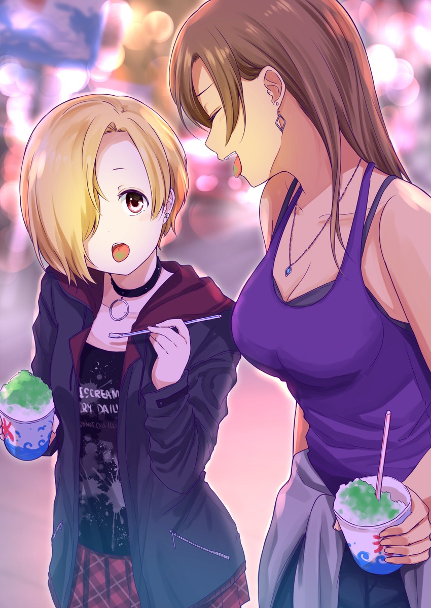 shirasaka koume and matsunaga ryo (idolmaster and 1 more) drawn by ayame_iro_(toumei_dolce)