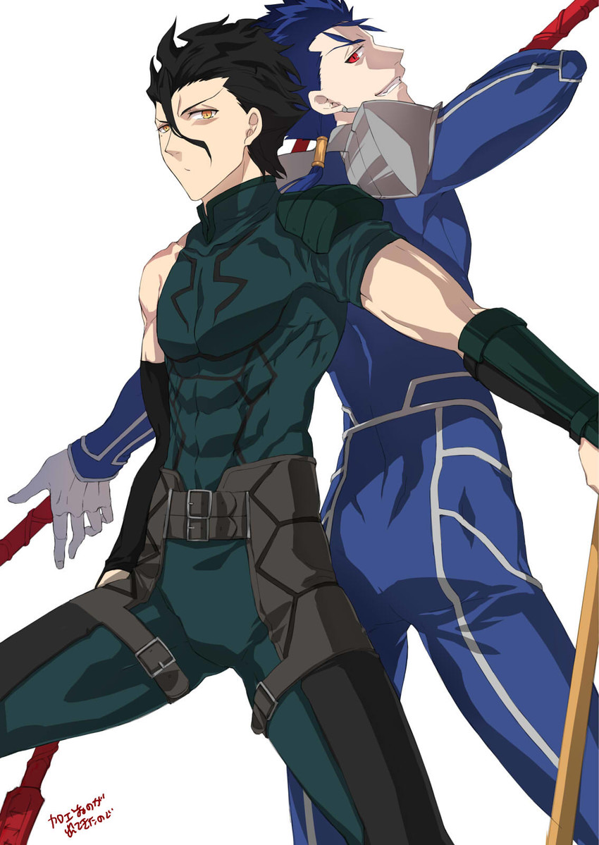 cu chulainn and diarmuid ua duibhne (fate and 2 more) drawn by ycco_(estrella)