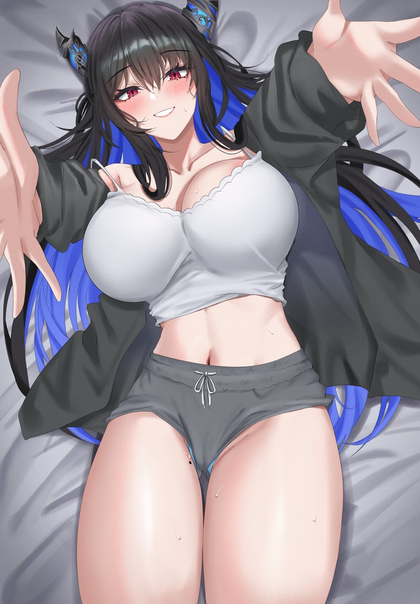 nerissa ravencroft (hololive and 1 more) drawn by yobi_(ybpac18)