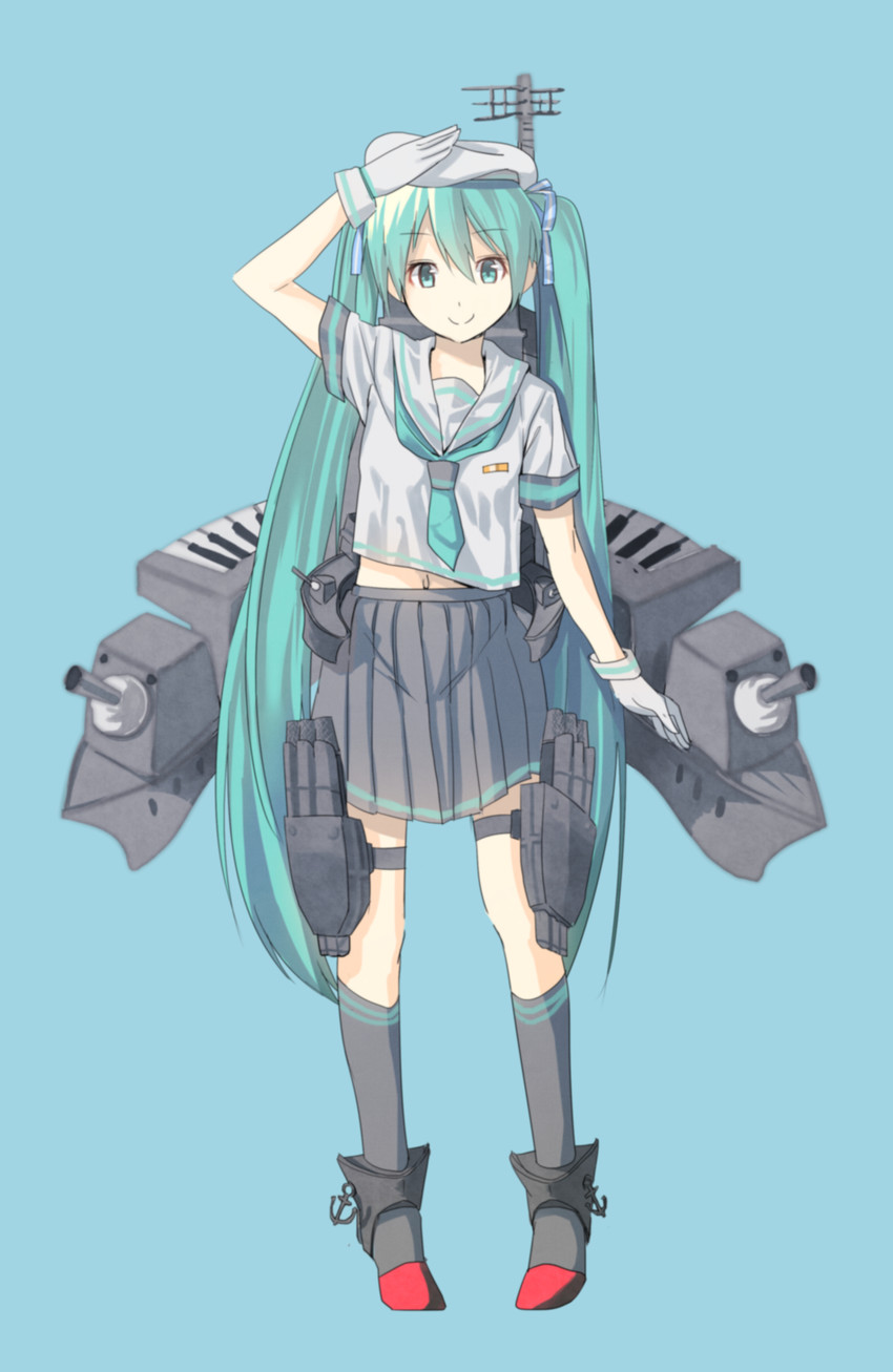 hatsune miku (kantai collection and 1 more) drawn by 2l