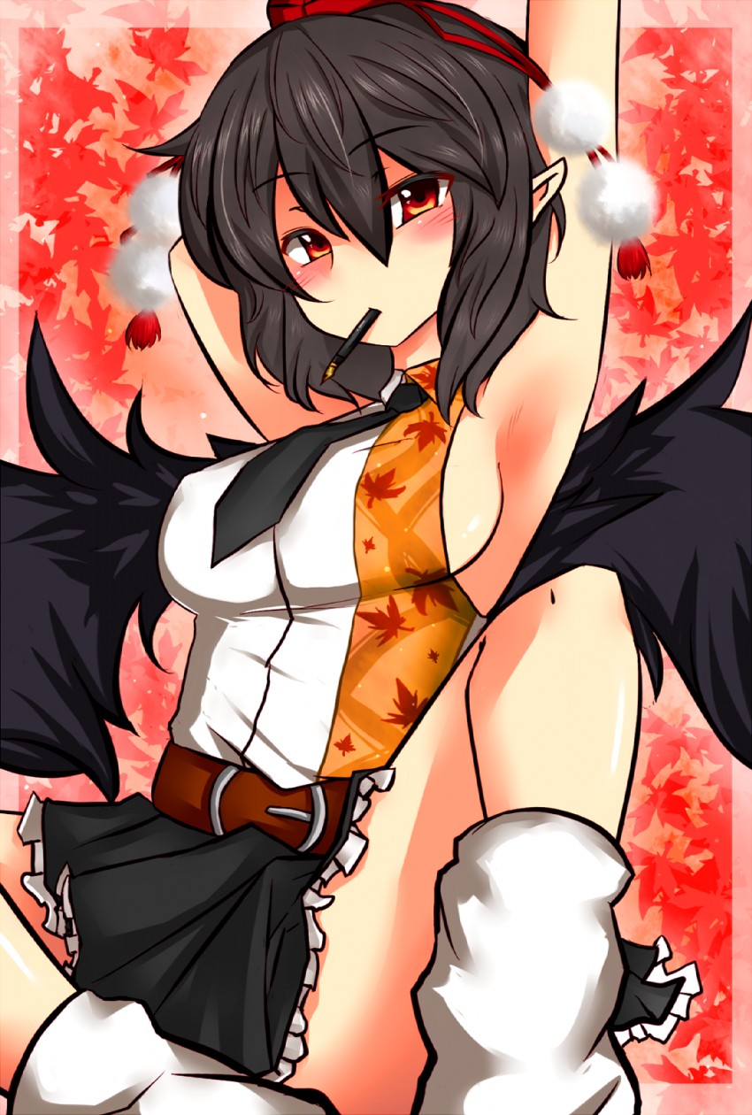 shameimaru aya (touhou) drawn by roki_(hirokix)