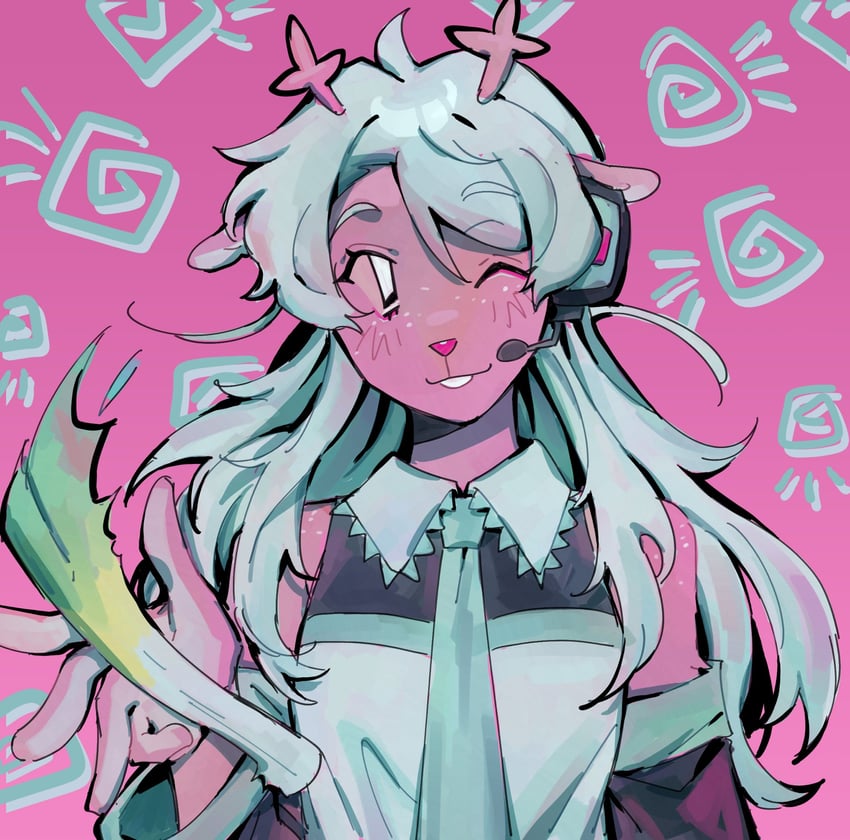 hatsune miku and noelle holiday (vocaloid and 1 more) drawn by goomyloid