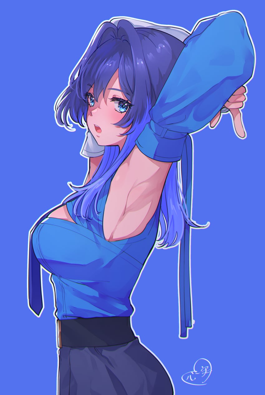 ouro kronii (hololive and 1 more) drawn by kokomi_(aniesuakkaman)