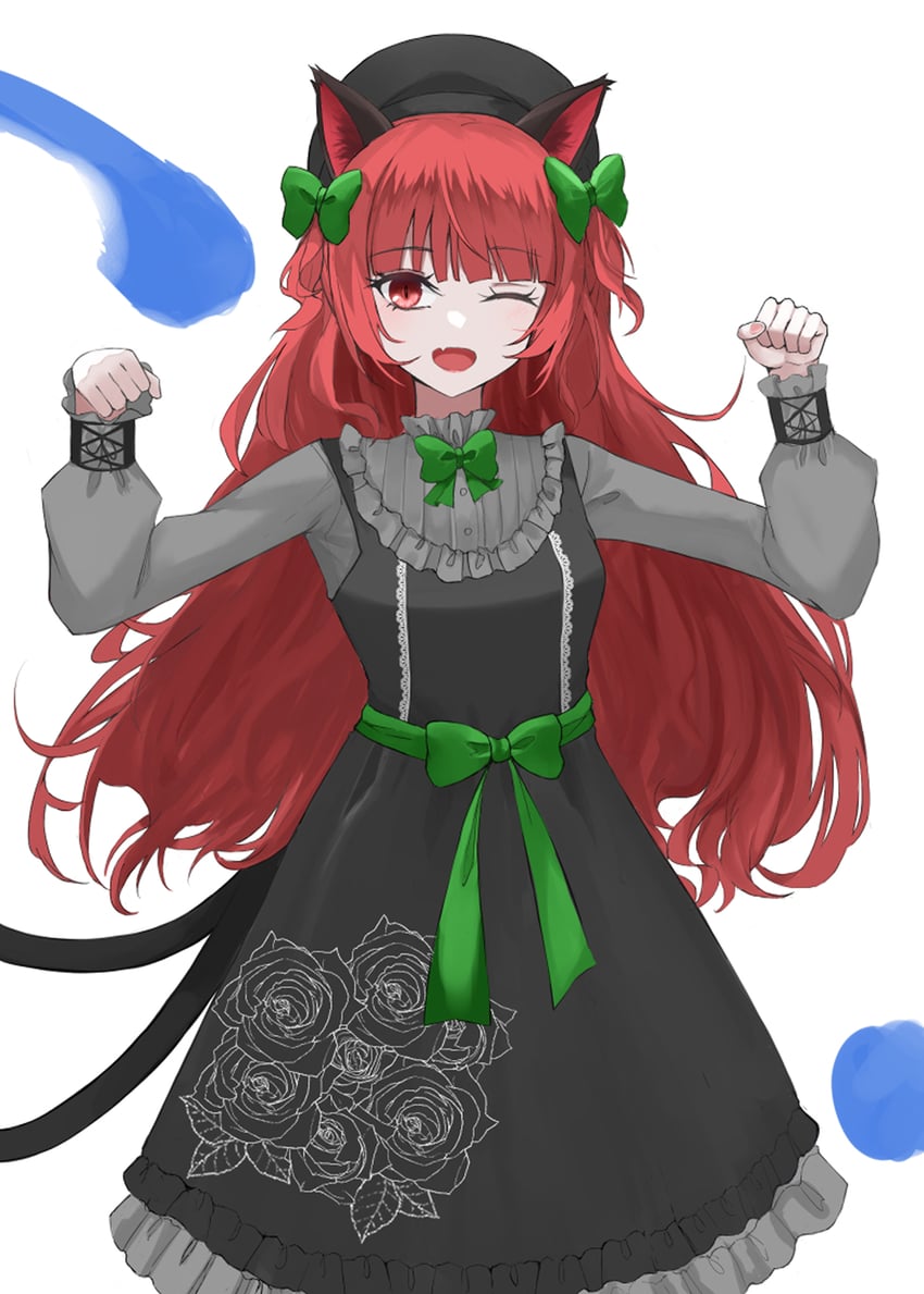 kaenbyou rin (touhou) drawn by kuro_wa_shinoru