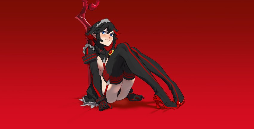 matoi ryuuko and senketsu (kill la kill) drawn by hong_doo