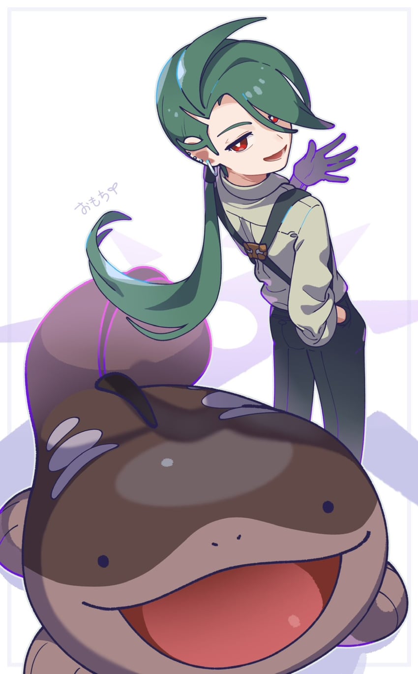 rika and clodsire (pokemon and 1 more) drawn by omochi_(omotimotittona3)