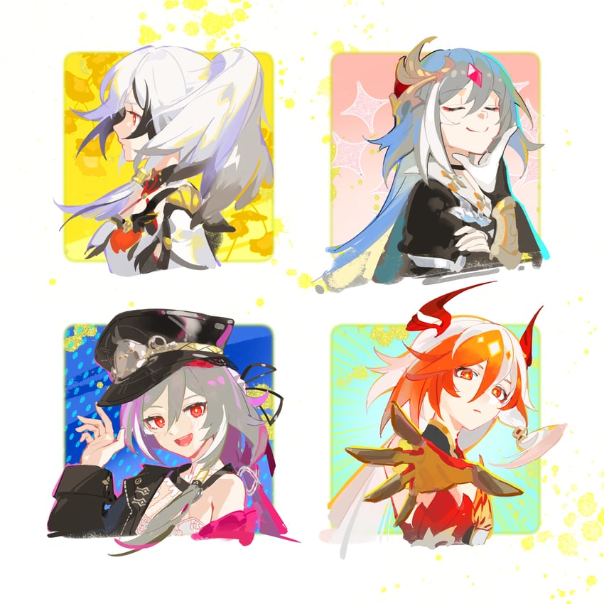 fu hua, herrscher of sentience, and jingwei (honkai and 1 more) drawn by rafaelaaa