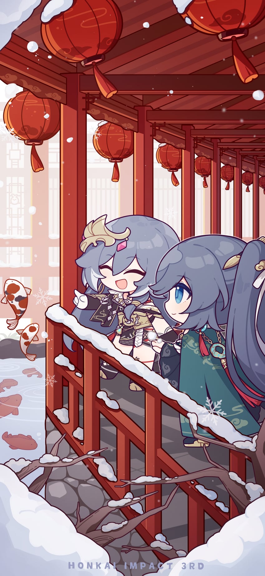 fu hua and herrscher of sentience (honkai and 1 more) drawn by eta