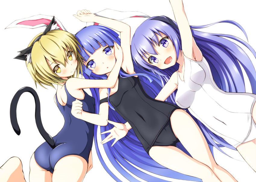 furude rika, houjou satoko, and hanyuu (higurashi no naku koro ni) drawn by gennsuikyou