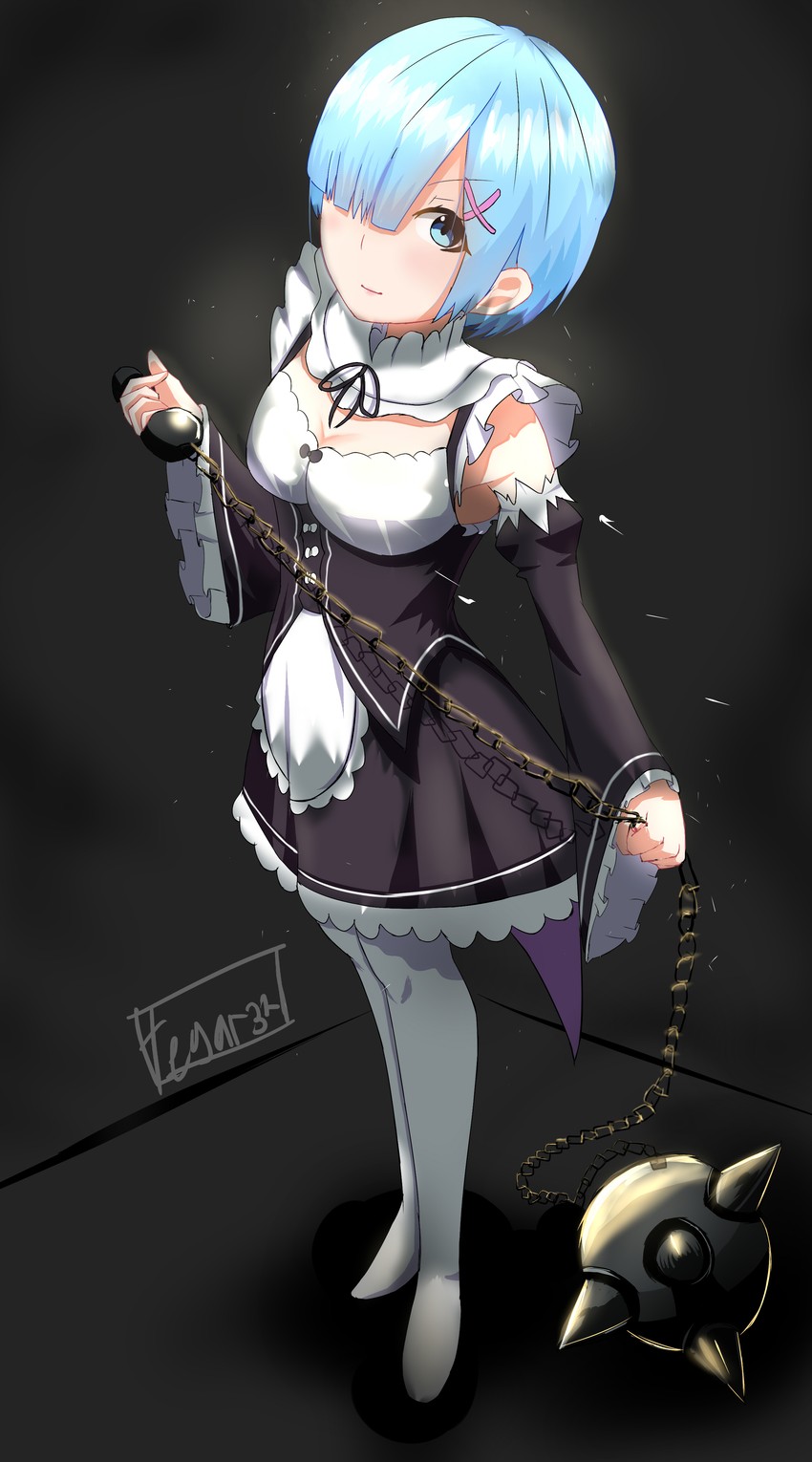rem (re:zero kara hajimeru isekai seikatsu) drawn by gar32